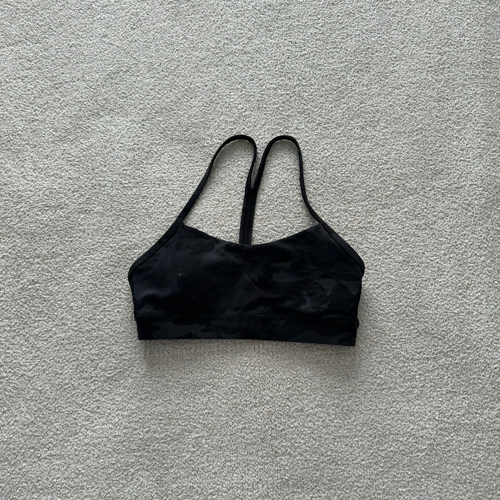 lululemon Flow Y Bra size 4 in Heritage Camo Black